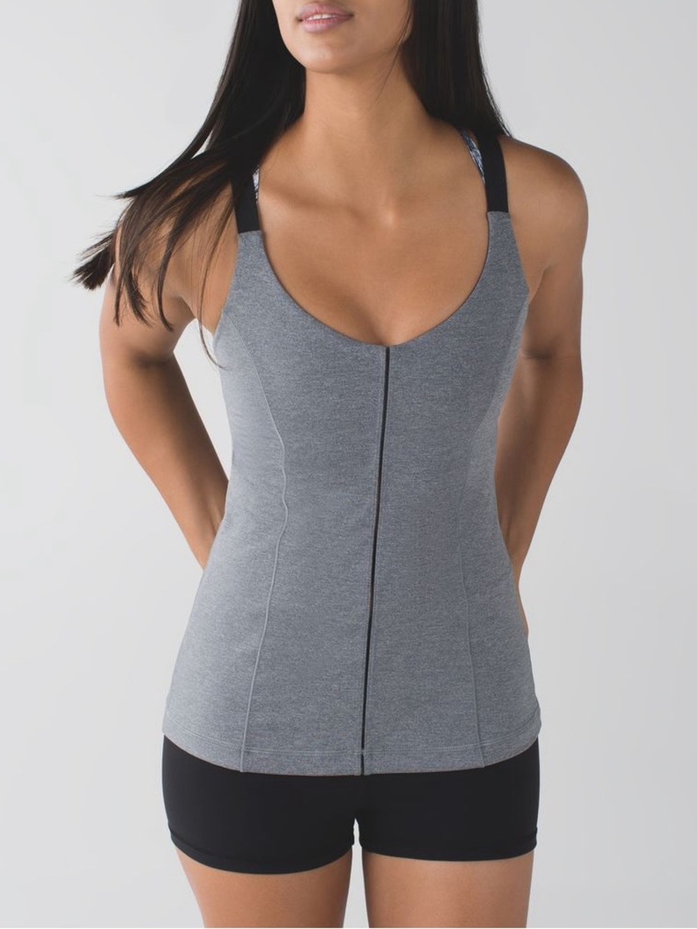 Lululemon Hot To Street Tank Top - Heathered Slate/Black